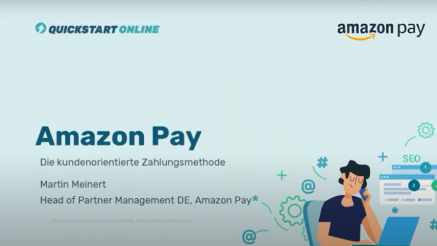 In diesem Onlinekurs wird Amazon Pay als kundenorientiertes Zahlungssystem vorgestellt. Der Trainer ist Martin Meinert, Amazon.